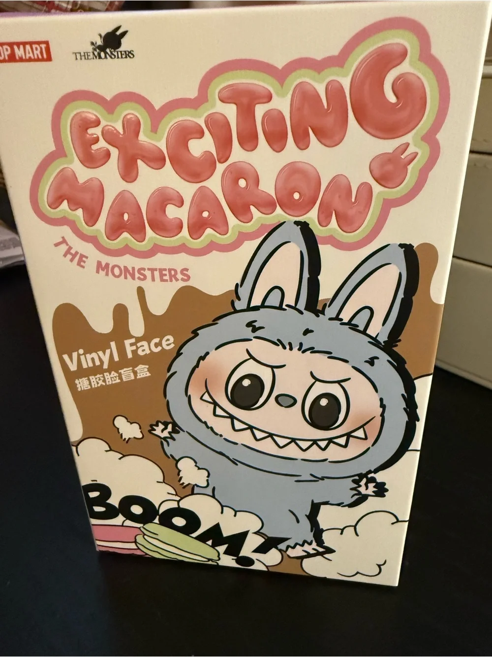 New Sealed Pop Mart Labubu Exciting Macaron Sesame Bean Gray